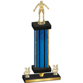 Premium Single Blue Glacier Year Wrestling Trophy