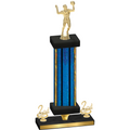 Premium Single Blue Glacier Second Place Volleyball Trophy