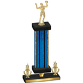 Premium Single Blue Glacier Victory Volleyball Trophy