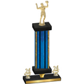 Premium Single Blue Glacier Year Volleyball Trophy