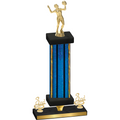 Premium Single Blue Glacier Third Place Volleyball Trophy