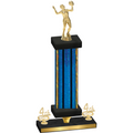 Premium Single Blue Glacier Fourth Place Volleyball Trophy