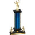 Premium Single Blue Glacier Victory Volleyball Trophy