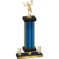 Premium Single Blue Glacier Year Volleyball Trophy