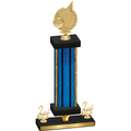 Premium Single Blue Glacier Second Place Volleyball Trophy