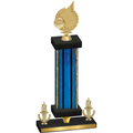 Premium Single Blue Glacier Victory Volleyball Trophy