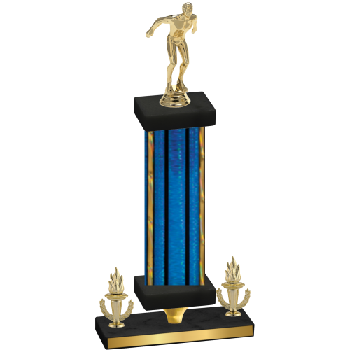 Premium Single Blue Glacier Victory Swimming Trophy