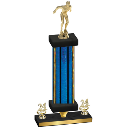 Premium Single Blue Glacier Year Swimming Trophy