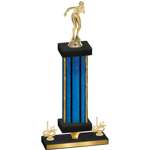 Premium Single Blue Glacier First Place Tennis Trophy