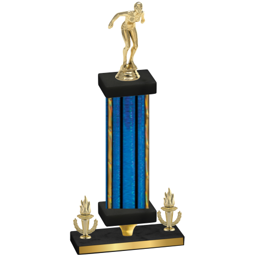 Premium Single Blue Glacier Victory Tennis Trophy