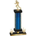 Premium Single Blue Glacier Second Place Football Trophy
