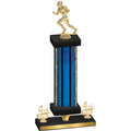Premium Single Blue Glacier Fourth Place Football Trophy