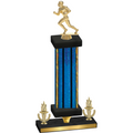 Premium Single Blue Glacier Victory Football Trophy