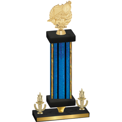 Premium Single Blue Glacier Victory Swimming Trophy