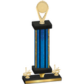 Premium Single Blue Glacier First Place Insert Trophy