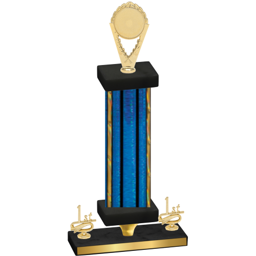 Premium Single Blue Glacier First Place Insert Trophy