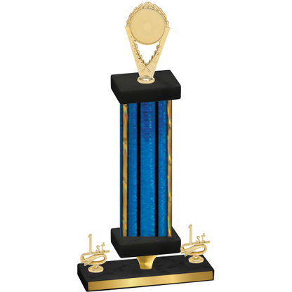 Premium Single Blue Glacier First Place Insert Trophy