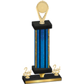 Premium Single Blue Glacier Second Place Insert Trophy