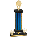 Premium Single Blue Glacier Third Place Insert Trophy