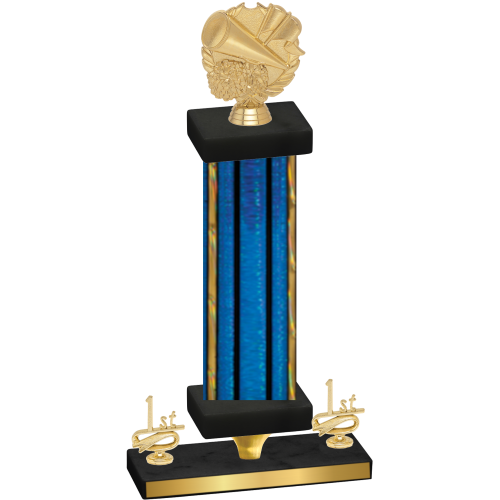 Premium Single Blue Glacier First Place Cheerleading Trophy
