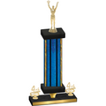 Premium Single Blue Glacier Fourth Place Victory Trophy