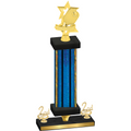 Premium Single Blue Glacier Second Place Pickleball Trophy