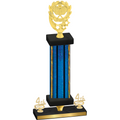Premium Single Blue Glacier Fourth Place Pickleball Trophy
