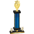 Premium Single Blue Glacier Year Pickleball Trophy