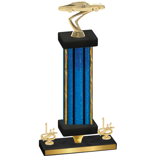 Premium Single Blue Glacier First Place Cars Trophy