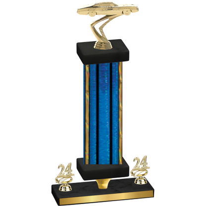 Premium Single Blue Glacier Year Cars Trophy