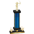 Premium Single Blue Glacier Second Place Archery Trophy