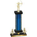 Premium Single Blue Glacier Victory Archery Trophy