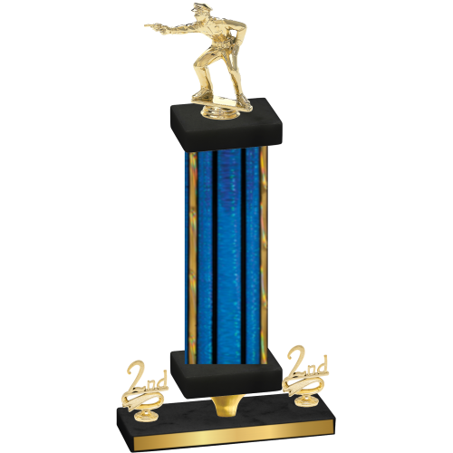 Premium Single Blue Glacier Second Place Shooter Trophy