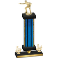 Premium Single Blue Glacier Third Place Shooter Trophy