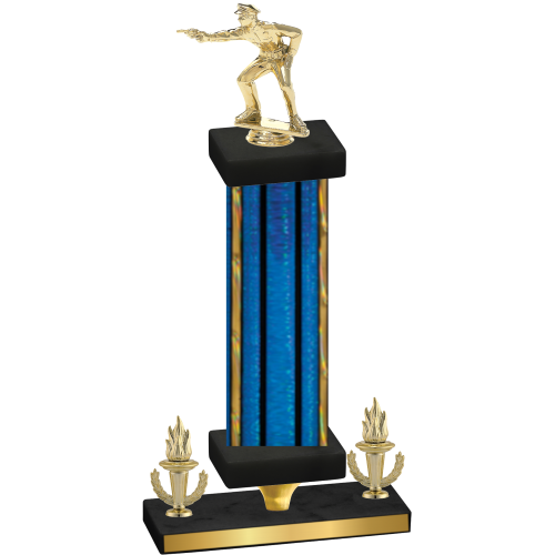 Premium Single Blue Glacier Victory Shooter Trophy