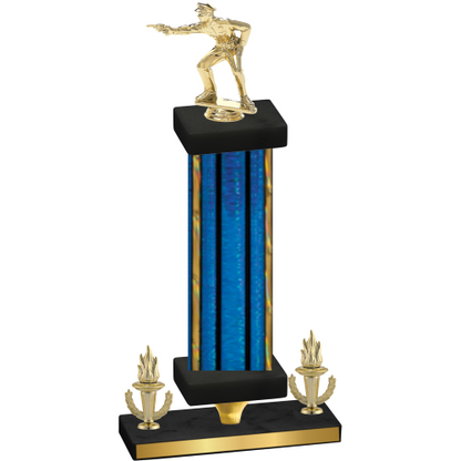 Premium Single Blue Glacier Victory Shooter Trophy