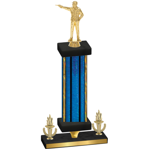 Premium Single Blue Glacier Victory Shooter Trophy