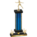 Premium Single Blue Glacier Third Place Skater Trophy