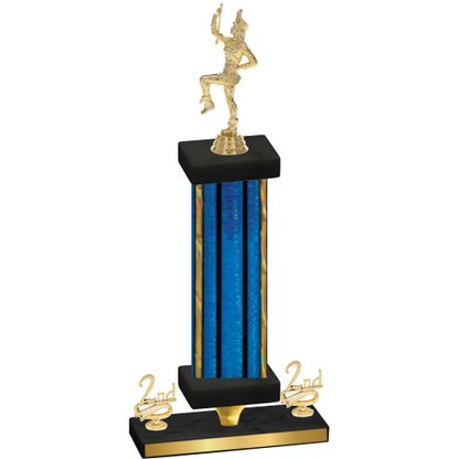 Premium Single Blue Glacier Second Place Majorette Trophy