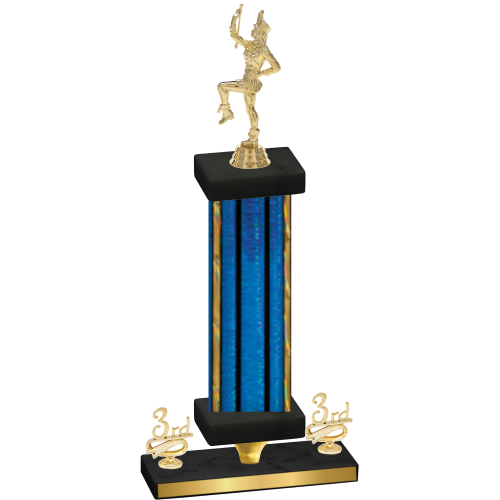 Premium Single Blue Glacier Third Place Majorette Trophy