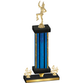 Premium Single Blue Glacier Fourth Place Majorette Trophy