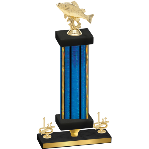 Premium Single Blue Glacier First Place Fishing Trophy