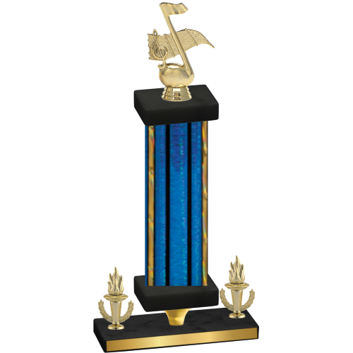 Premium Single Blue Glacier Victory Music Trophy