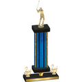 Premium Single Blue Glacier Second Place Golf Trophy