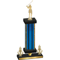 Premium Single Blue Glacier Victory Golf Trophy