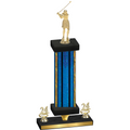 Premium Single Blue Glacier Year Golf Trophy