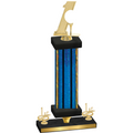 Premium Single Blue Glacier First Place Golf Trophy