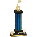 Premium Single Blue Glacier Second Place Golf Trophy