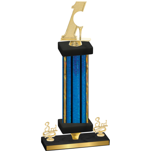 Premium Single Blue Glacier Third Place Golf Trophy