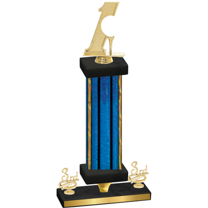 Premium Single Blue Glacier Third Place Golf Trophy